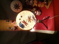 Lampara esfera craquelada 