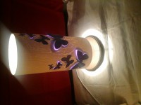 Lampara de buro base de madera 